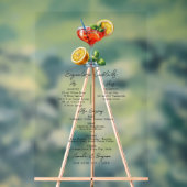 Transparente italienische Hochzeitcocktails Acrylschild (Neutral)