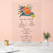 Transparente italienische Hochzeitcocktails Acrylschild (Hochzeit)