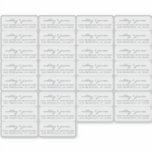 Transparente Kalligraphie-Rücksendeadressen-Aufkle Aufkleber<br><div class="desc">Transparente Rücksendeaufkleber (30x) für Gäste in 2 x 0, 8 Zoll Größe. Diese schicken, modernen und einfachen Hochzeitslehre-Rücksendeadressen-Aufkleber sind in schwarz-eleganter Schrift-Kalligraphie auf transparentem Hintergrund zu sehen. Fügen Sie einfach Ihren Namen und Ihre Adresse hinzu. Exklusiv für Sie entworfen von Happy Dolphin Studio. Wenn Sie Hilfe oder passende Produkte benötigen,...</div>