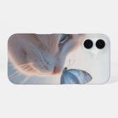 Transparente Katze und Blue Butterfly Phone Case iPhone 16 Hülle (Rückseite (Horizontal))