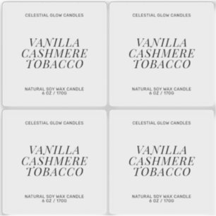 Transparente Kerzenkennzeichnung minimaler Produkt Aufkleber