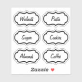 Transparente Kitchen Jar Essentials Sticker (Blatt)
