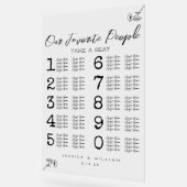 Transparente, klare, akryllische Hochzeitskarte Acrylschild (Winkel)