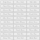 Transparente, klassisch elegante Namen von GastInn Aufkleber (Vorderseite)