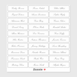 Transparente, klassisch elegante Namen von GastInn Aufkleber