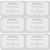 Transparente klassische rechteckige Produktverpack Aufkleber (Vorderseite)