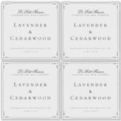 Transparente, klassische Swirl-Kerzenverpackung Aufkleber (Vorderseite)