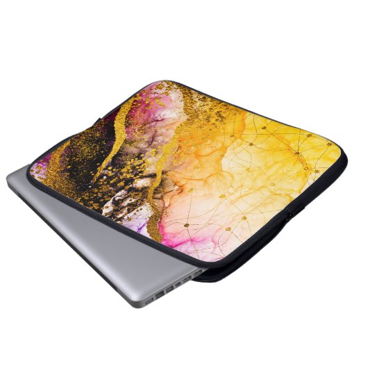 Transparente Kreativität. Abstrakte Wolken - ART.  Laptopschutzhülle (Vorne Knopf)