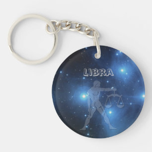 Transparente Libra Schlüsselanhänger