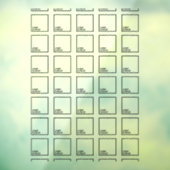 Transparente Logo-Fensterklammer - Fliesendesign Fensteraufkleber (Blatt 3)