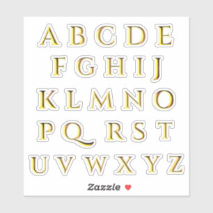 Transparente Metalleffekte Goldbriefkleber Aufkleber