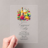 Transparente mexikanische Fiesta-Engagement-Partei Acryleinladungen (Insitu (Handheld))