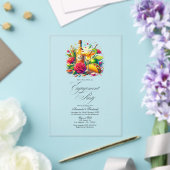 Transparente mexikanische Fiesta-Engagement-Partei Acryleinladungen (In Situ (Hochzeit))