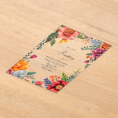 Transparente mexikanische Fiesta Vibrant Blumenhoc Acryleinladungen (Ablage )