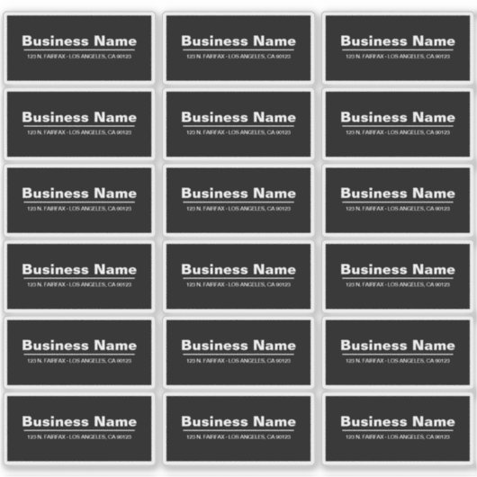 Transparente moderne Anschrift (oder andere) Aufkleber (Vorderseite)