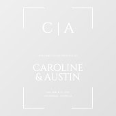 Transparente moderne Initialen Begrüßungszeichen Fensteraufkleber (Blatt)