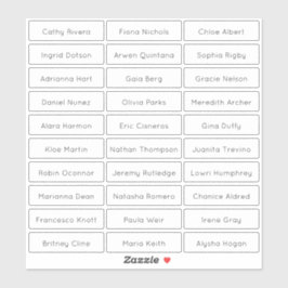 Transparente, moderne minimalistische Hotelnamen Aufkleber