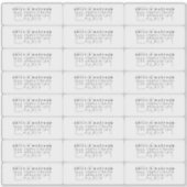 Transparente moderne Monogram-Hochzeitstil-Rücksen Aufkleber (Vorderseite)