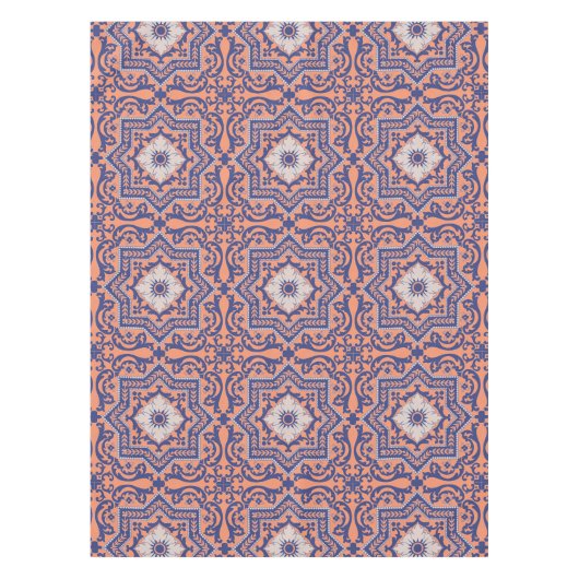 Transparente Monogramm Azulejo Art-Tischdecke Tischdecke (Vorderseite)