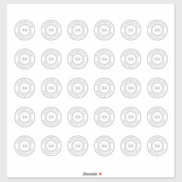 Transparente monogramm klare Rücksendeadressen-Auf Aufkleber