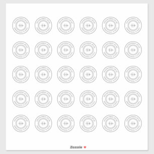 Transparente monogramm klare Rücksendeadressen-Auf Aufkleber