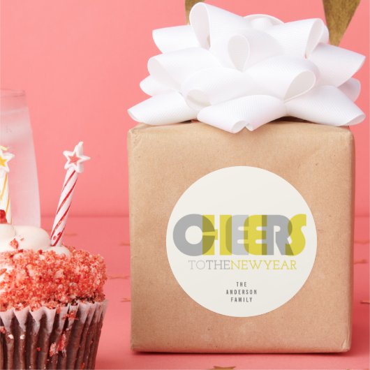 Transparente, mutige Feier für den Neujahrsfest Runder Aufkleber (Party)