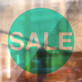 Transparente Neon Green Sale-Schildkröte Fensteraufkleber