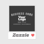 Transparente oder opake Logos Retro-Modern Schwarz Aufkleber (Blatt)