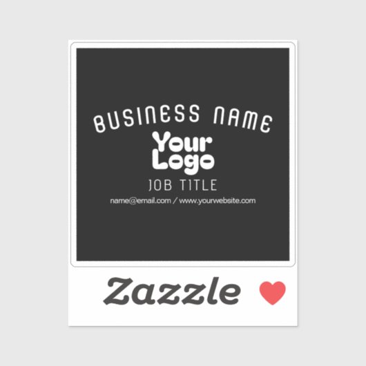 Transparente oder opake Logos Retro-Modern Schwarz Aufkleber (Blatt)