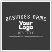 Transparente oder opake Logos Retro-Modern Schwarz Aufkleber (Vorderseite)