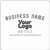 Transparente oder opake Logos Retro-Modern Schwarz Aufkleber (Vorderseite)