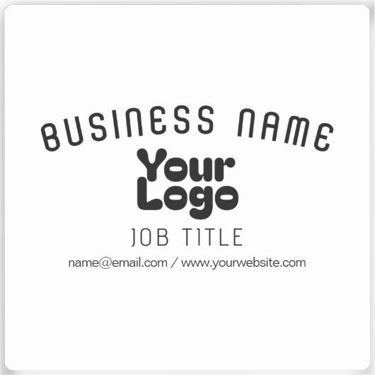 Transparente oder opake Logos Retro-Modern Schwarz Aufkleber (Vorderseite)