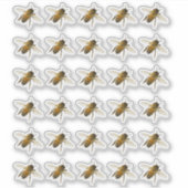 Transparente oder weiße, realistische Honigbiene i Aufkleber (Vorderseite)