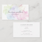 Transparente Pastellseide, elegante Visitenkarte (Vorne/Hinten)