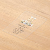 Transparente Perlen und Prosecco-Brautparty Acryleinladungen (Ablage )