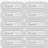 Transparente Produktkennzeichnung Maßgeschneiderte Aufkleber (Vorderseite)