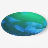 Transparente Quallen Pappteller (Schrägansicht)