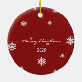 Transparente Rahmen mit Weihnachtsdekoration im Fo Keramik Ornament (Hinten)