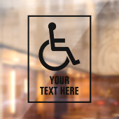 Transparente Rollstuhlmarke Fensteraufkleber (Blatt 2)
