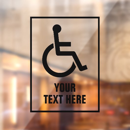 Transparente Rollstuhlmarke Fensteraufkleber (Blatt 2)