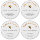 Transparente Round Custom Honey Stickers Aufkleber (Vorderseite)