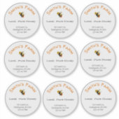 Transparente Round Custom Honey Stickers Aufkleber (Vorderseite)
