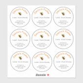 Transparente Round Custom Honey Stickers Aufkleber (Blatt)