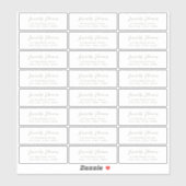 Transparente Rücksendeadresse für das Splage-Skrip Aufkleber (Blatt)