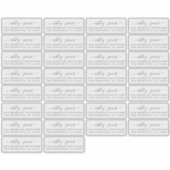 Transparente Rücksendeadressen-Aufkleber 3,42 x 1, Aufkleber (Vorderseite)