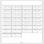 Transparente Rücksendeadressen-Aufkleber 3,42 x 1, Aufkleber (Blatt)