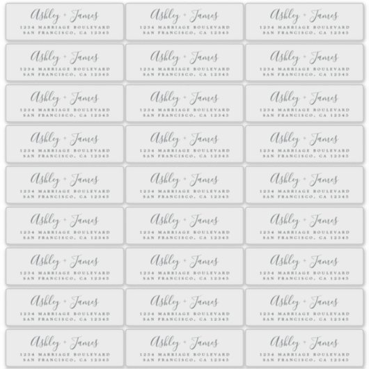 Transparente Rücksendeadressen-Aufkleber 4,45 x 1, Aufkleber (Vorderseite)