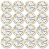 Transparente Runde dank Stickers Aufkleber (Vorderseite)