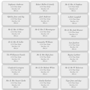 Transparente Schlichte Empfängeradressen Aufkleber