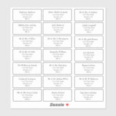 Transparente Schlichte Empfängeradressen Aufkleber (Blatt)